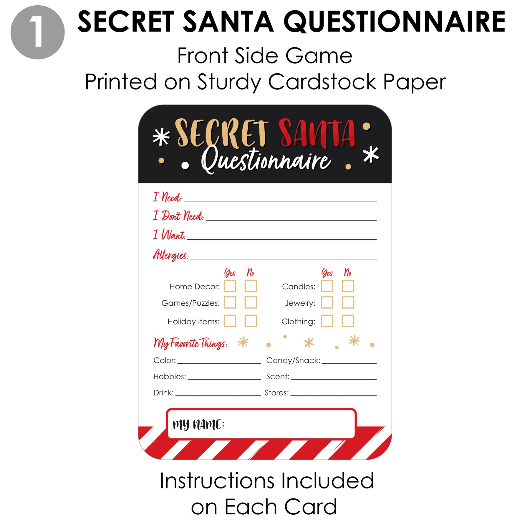 secret-santa-fill-in-questionnaire-form-christmas-gift-exchange-party-cards-activity-duo-games-set-of-20-bigdotofhappiness-com-big-dot-of-happiness-llc for Free Printable Gift Exchange Questionnaire Secret Santa Fill-In Questionnaire Form - Christmas Gift Exchange Party Cards - Activity Duo Games - Set of 20 | BigDotOfHappiness.com – Big Dot of Happiness LLC for Free Printable Gift Exchange Questionnaire