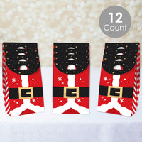 Secret Santa - Christmas Gift Exchange Gift Favor Bags - Party Goodie Boxes - Set of 12