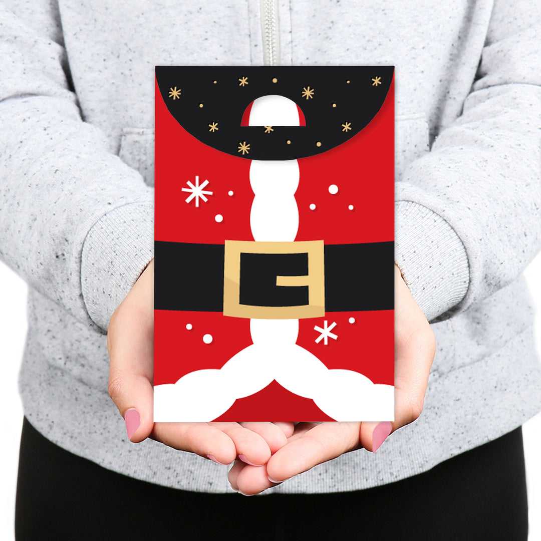 Secret Santa - Christmas Gift Exchange Gift Favor Bags - Party Goodie Boxes - Set of 12