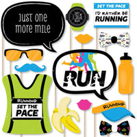 Set The Pace - Running - Track, Cross Country or Marathon Photo Booth Props Kit - 20 Count