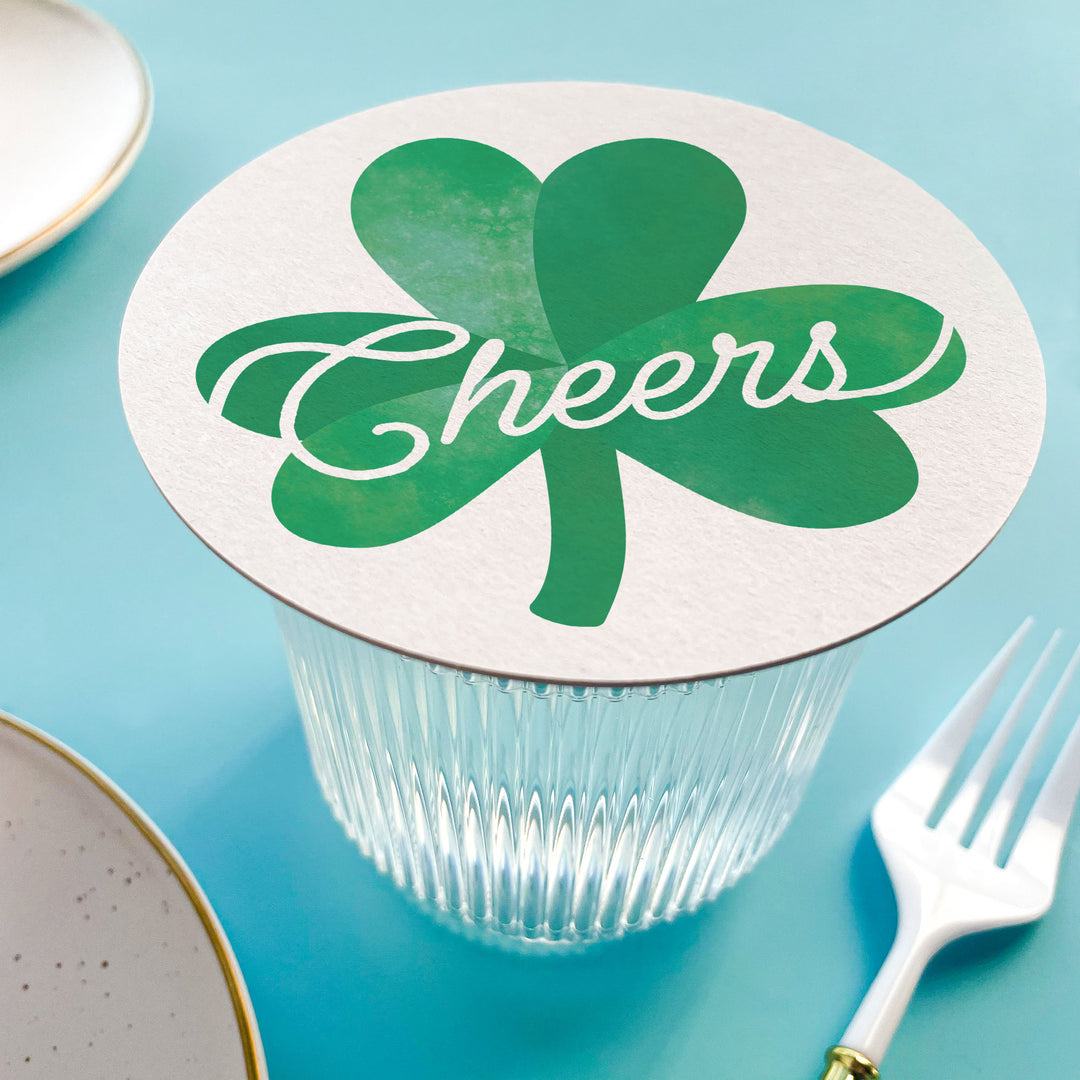 Drink Coasters - Shamrock St. Patrick’s Day - 25 Ct