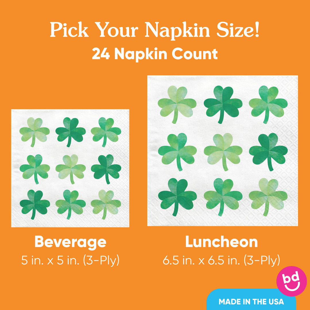 Shamrock St. Patrick’s Day Napkins - 24 Count