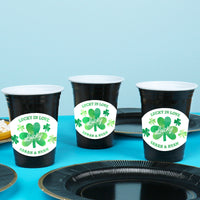 Custom Text Party Cups - Shamrock St. Patrick's Day - 16 Ct