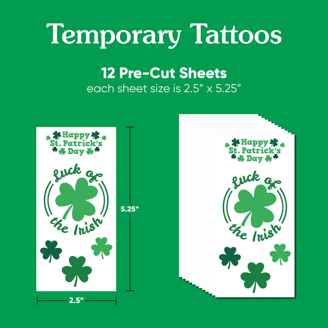 St. Patrick's Day Temporary Tattoos - 60 Ct