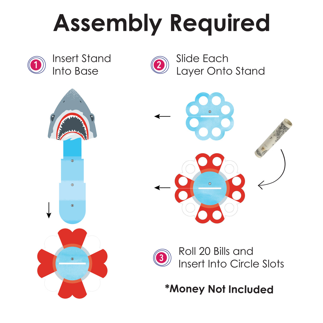 Shark Zone - DIY Jawsome Shark Party or Birthday Party Money Holder Gift - Cash Cake