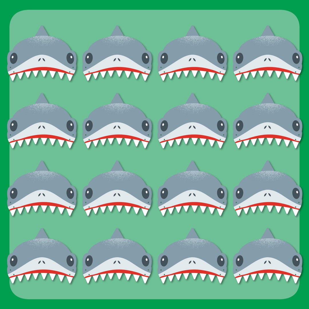 Shark Paper Headbands - 16 Ct