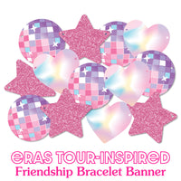 She Found Her Lover Banner, Eras Bachelorette Party Decorations, Large Bridal Shower Friendship Bracelet Banners, 28 Pieces
