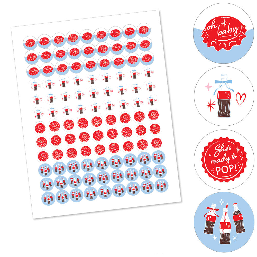 She's Ready to Pop Candy Stickers - 1 Sheet of 108