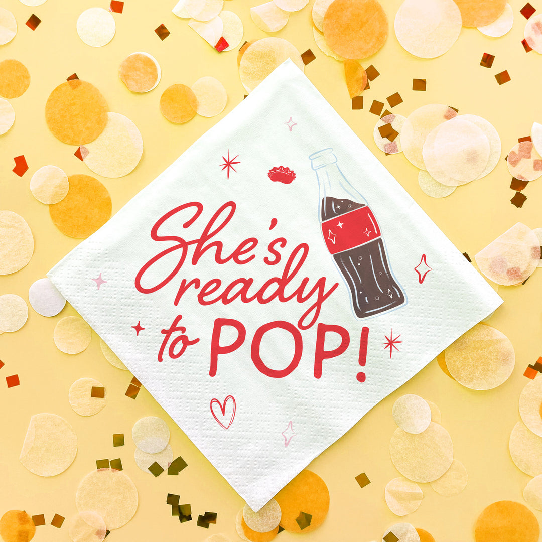 Napkins - She's Ready to Pop - 24 Ct
