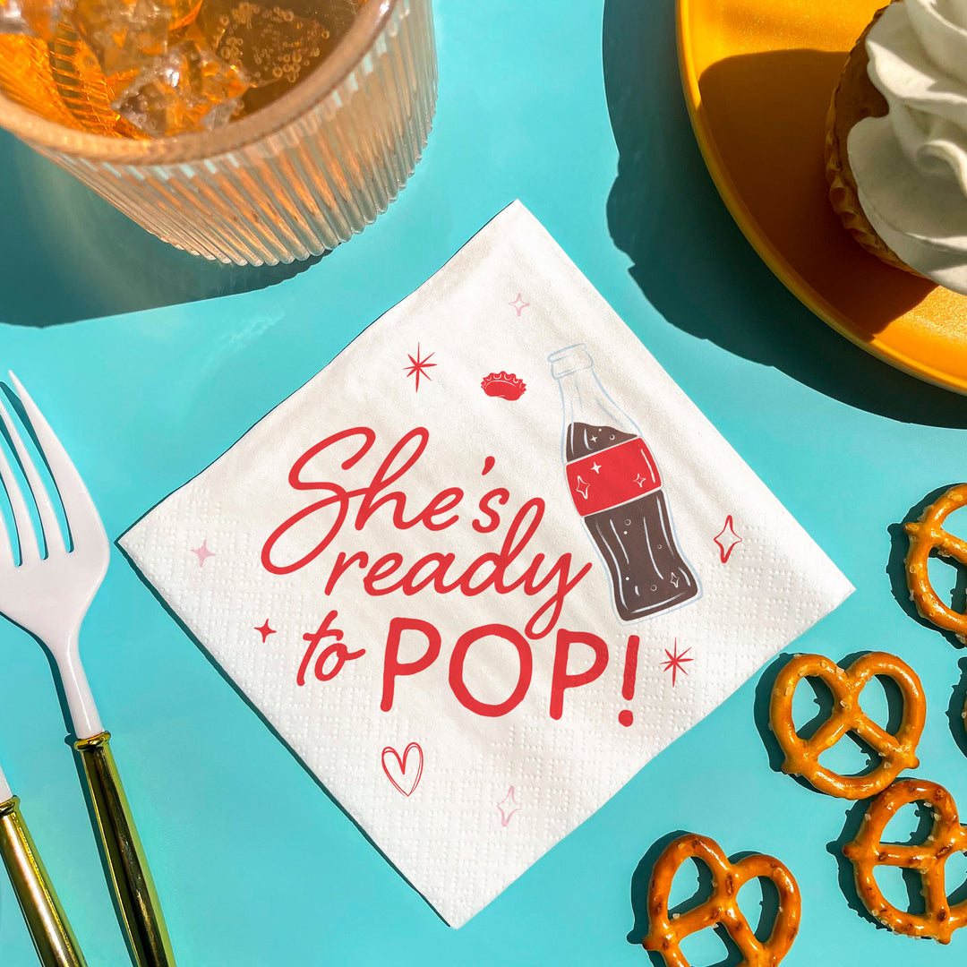 Napkins - She's Ready to Pop - 24 Ct