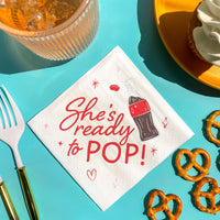 Napkins - She's Ready to Pop - 24 Ct