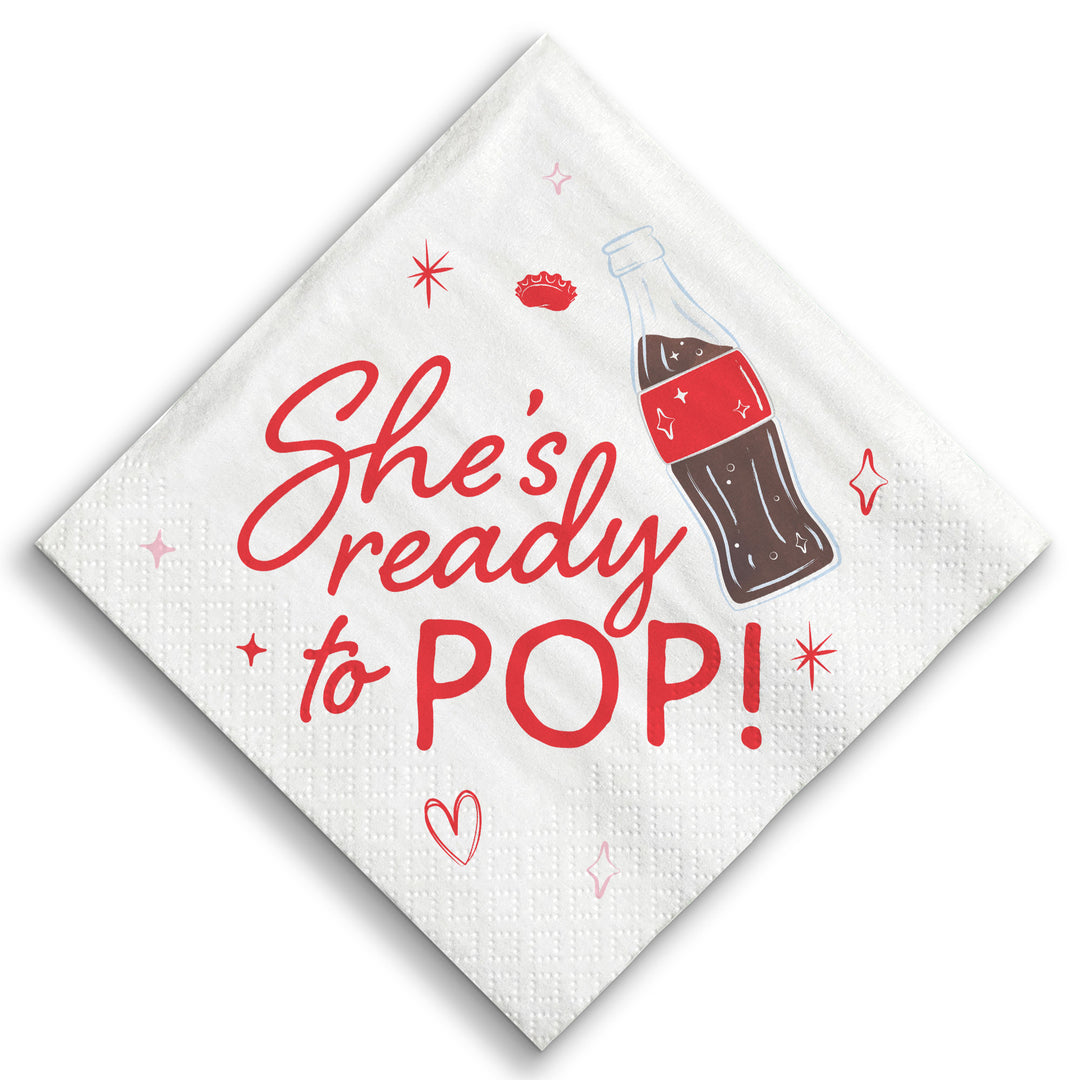 Napkins - She's Ready to Pop - 24 Ct