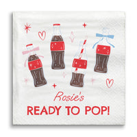Custom Text Napkins - She's Ready to Pop - 50 Ct