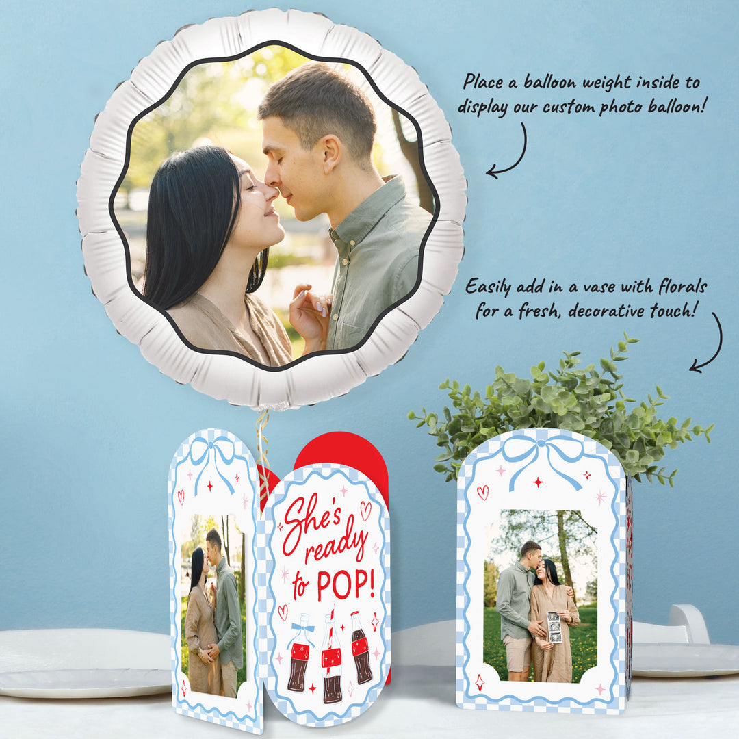 She's Ready to Pop Photo Centerpieces - 8 Ct