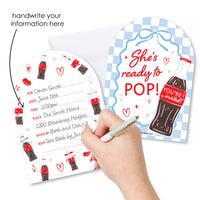 She's Ready to Pop Shaped Fill-In Invitations - 12 Ct