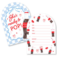 She's Ready to Pop Shaped Fill-In Invitations - 12 Ct