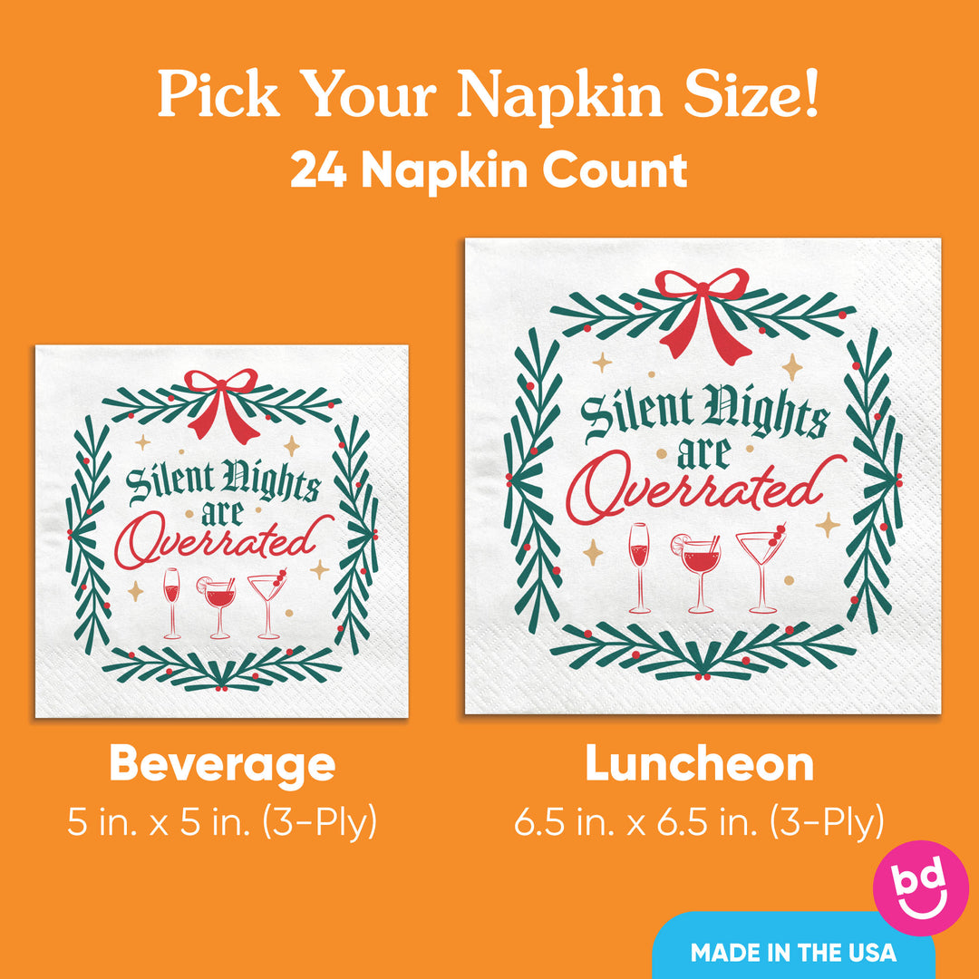 Napkins - Silence Nights are Overrated - 24 Ct