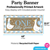 One Silly Goose banner 48x22.5 inches with 8 mounts
