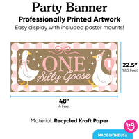 One Silly Goose banner 48x22.5 inches with 8 mounts