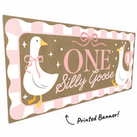 Close-up of pink bows and striped border design