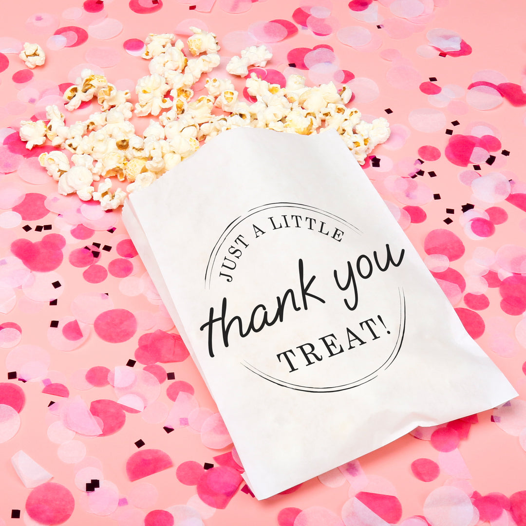 Paper Treat Bags - Simply Script - 25 Ct