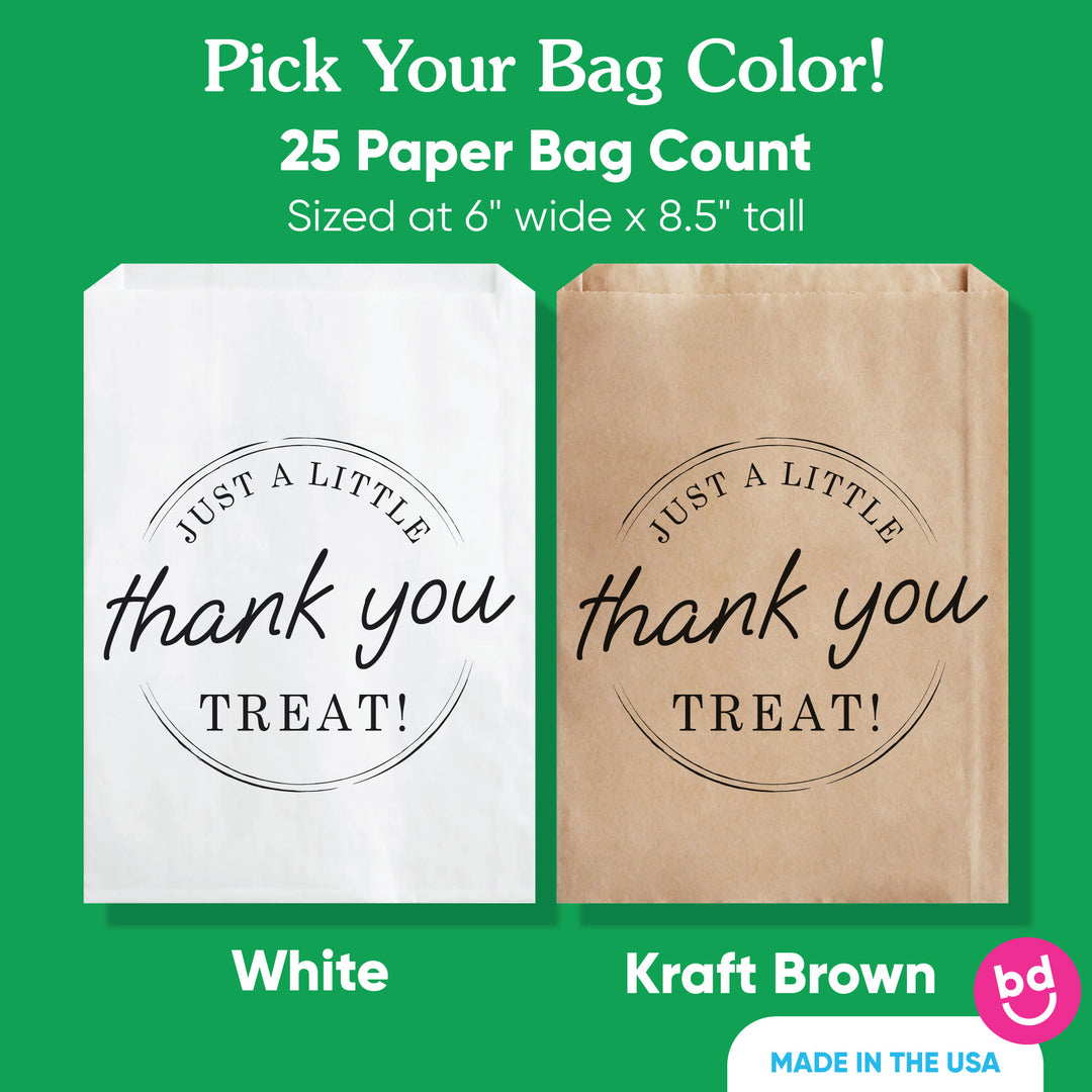 Paper Treat Bags - Simply Script - 25 Ct