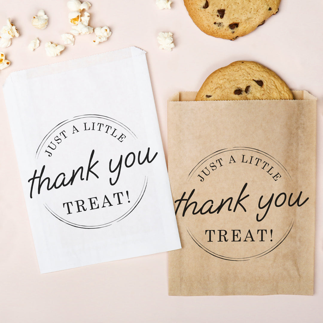 Paper Treat Bags - Simply Script - 25 Ct