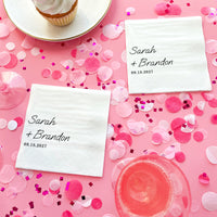 Custom Text - Simple Wedding Script Napkins