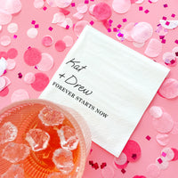 Custom Text - Simple Wedding Script Napkins