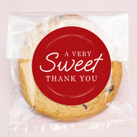 Sweet Wedding Thank You Stickers & Clear Cookie Bags - 25 Ct