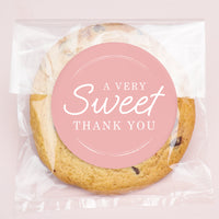 Sweet Wedding Thank You Stickers & Clear Cookie Bags - 25 Ct