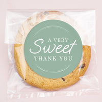 Sweet Wedding Thank You Stickers & Clear Cookie Bags - 25 Ct