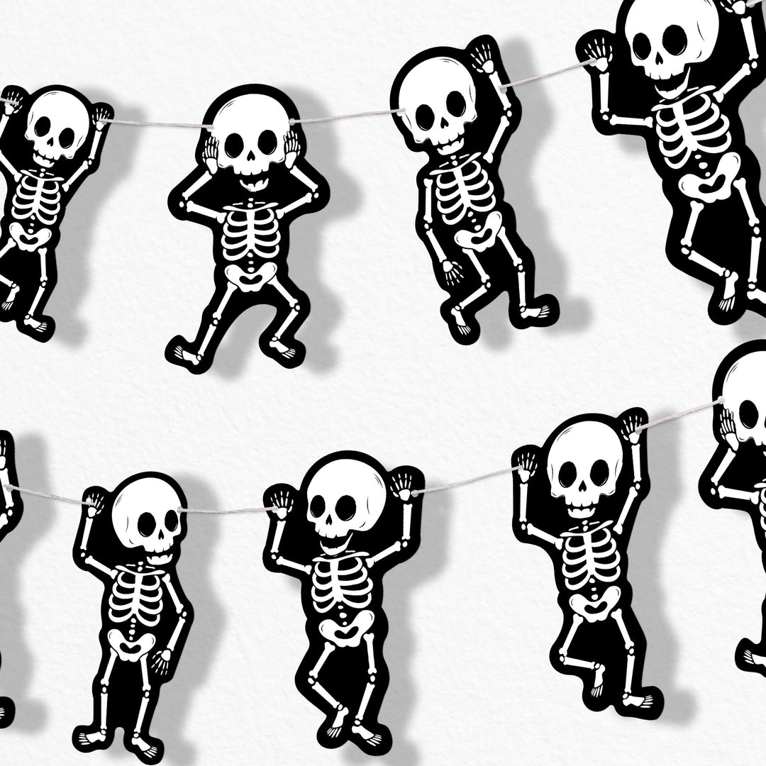Skeletons Garland Banner - 15 Pc