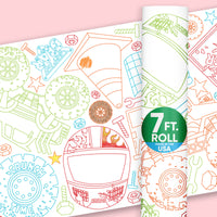 Smash and Crash monster truck coloring table runner on table