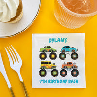 Custom Text Napkins -  Monster Truck