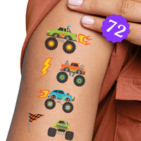 Monster Truck Temporary Tattoos - 72 Ct