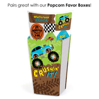 Smash and Crash - Monster Truck - Boy Birthday Party Favor Sticker Set - 12 Sheets - 120 Stickers