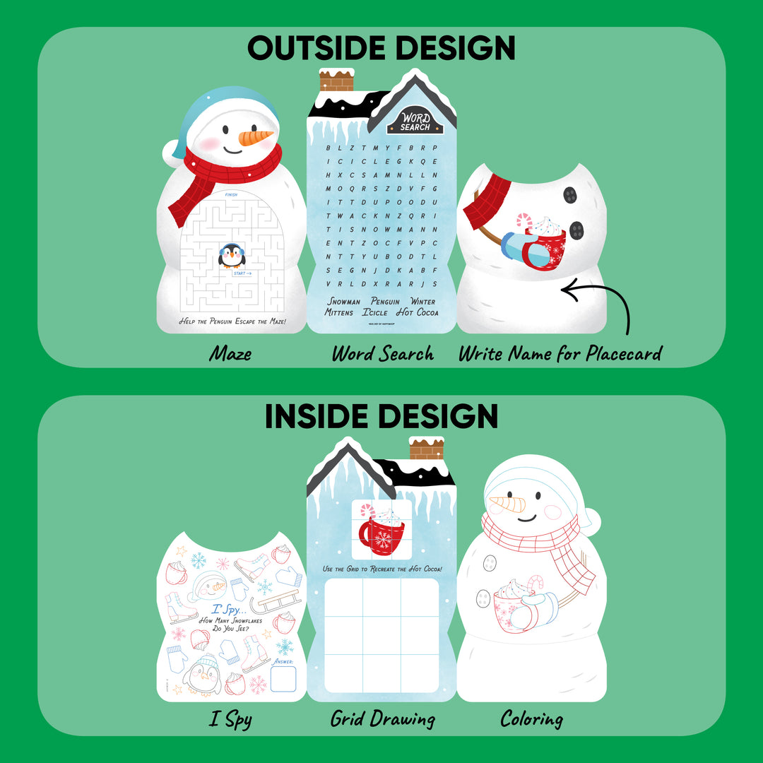 Snowman Activity Books - 10 Ct