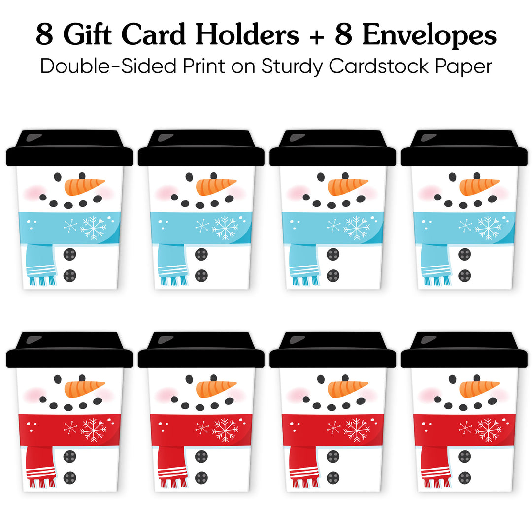 Assorted Snowman Nifty Gifty Card Holders - 8 Ct