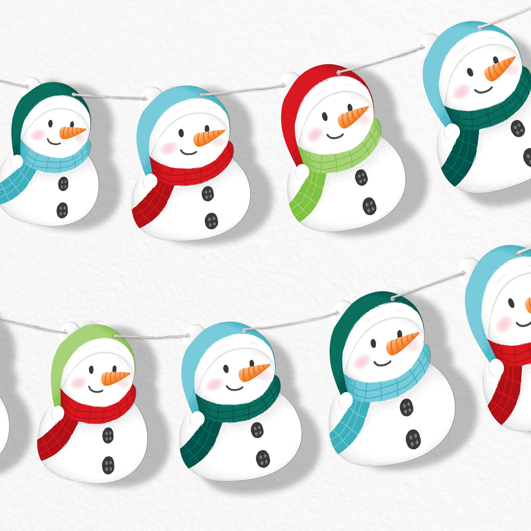 Snowman Garland Banner - 15 Pc
