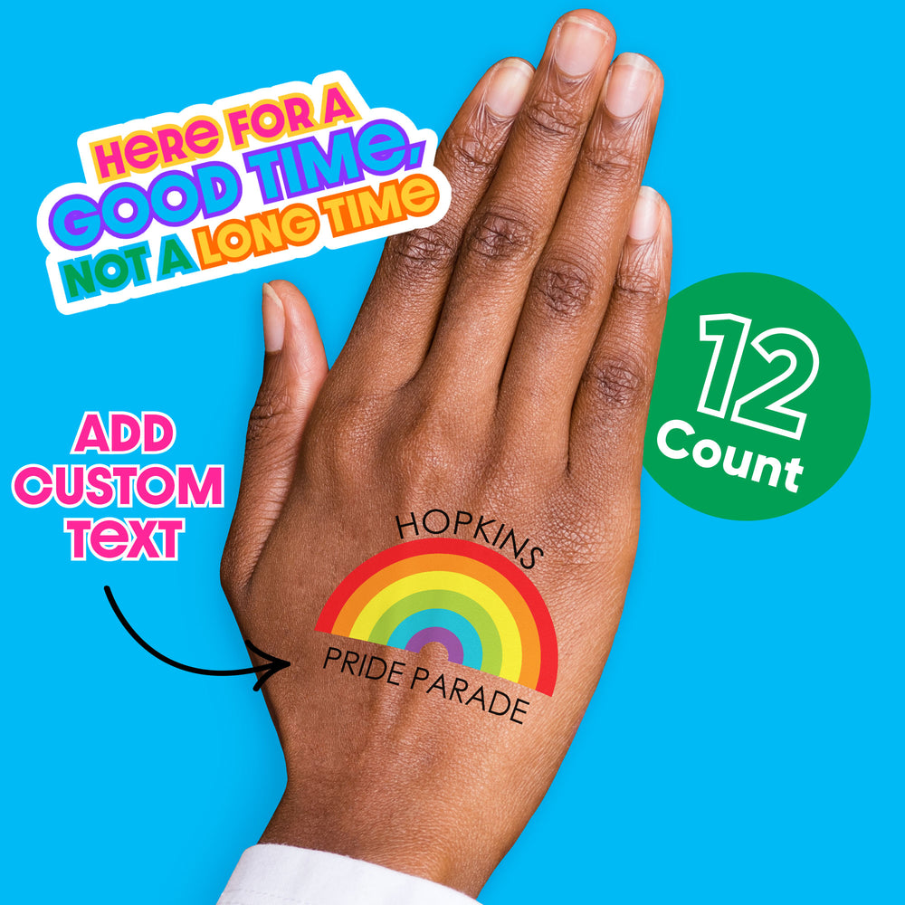 Custom Pride Temporary Tattoos - 12 Ct