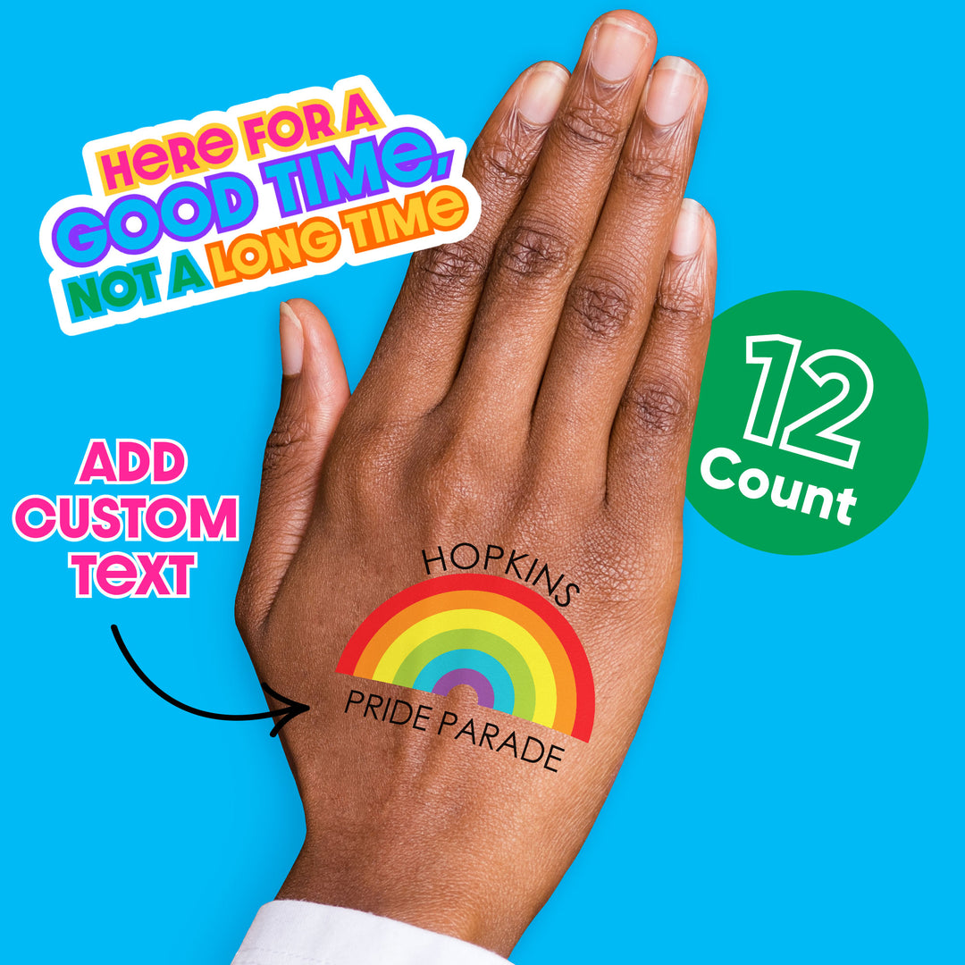 Custom Pride Temporary Tattoos - 12 Ct