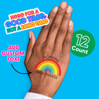 Custom Pride Temporary Tattoos - 12 Ct