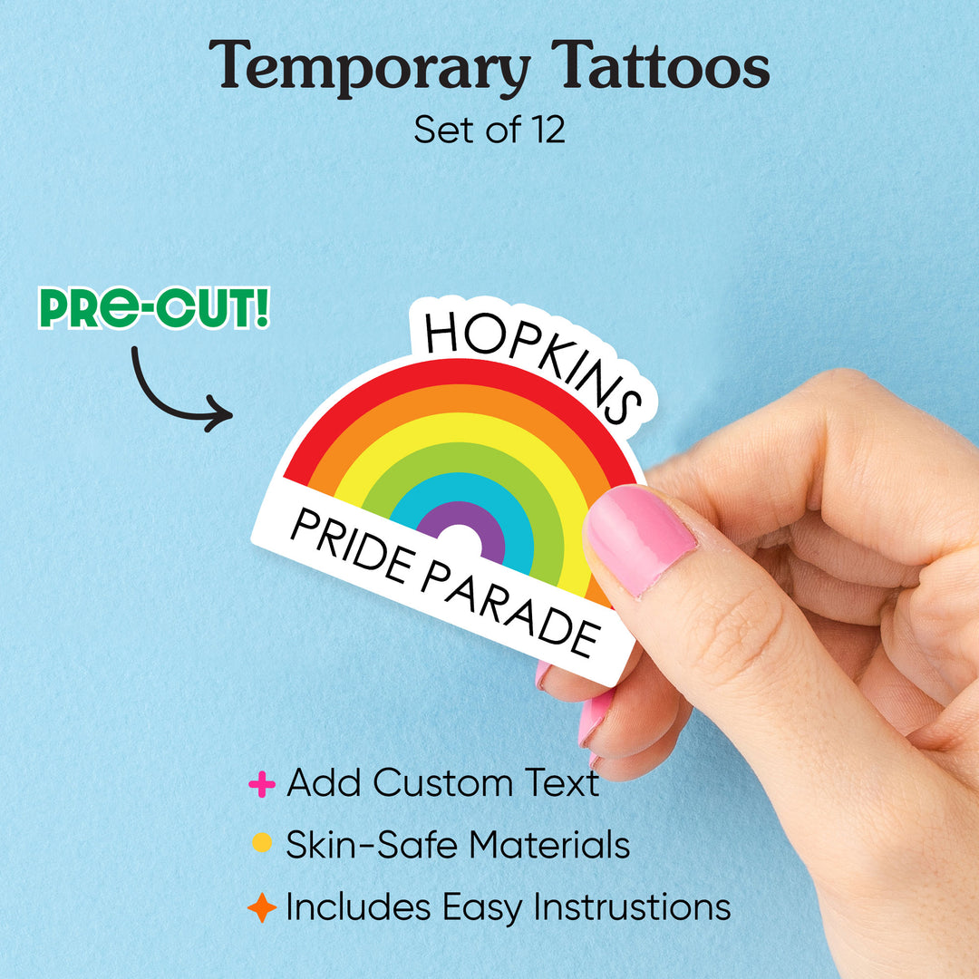 Custom Pride Temporary Tattoos - 12 Ct