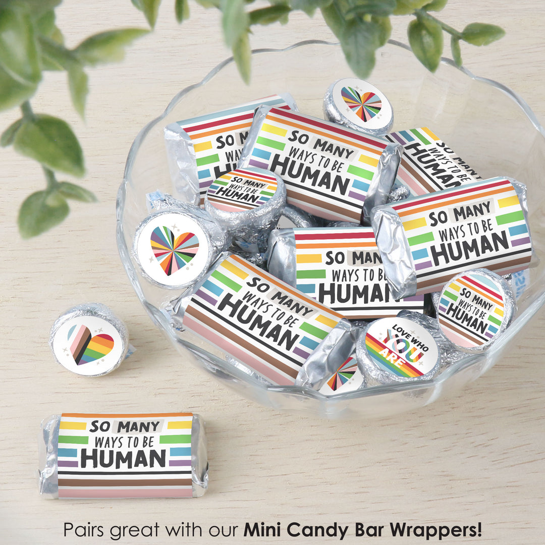 So Many Ways to Be Human - Pride Party Small Round Candy Stickers - Party Favor Labels - 324 Count