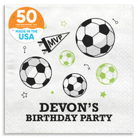 Custom Text Napkins - Soccer