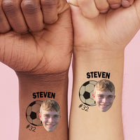 Custom Photo Soccer Temporary Tattoos - 12 Ct