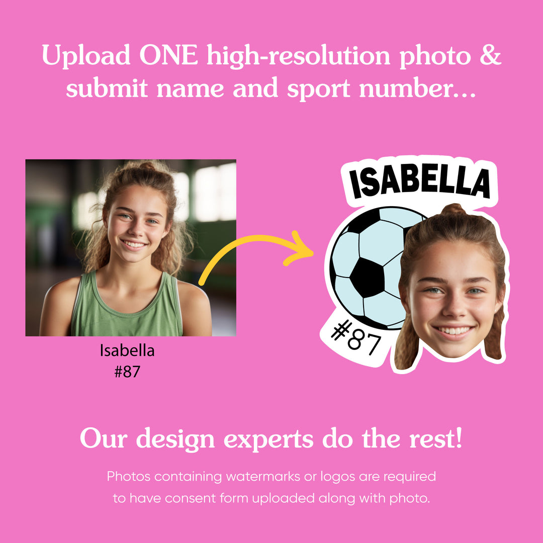 Custom Photo Soccer Temporary Tattoos - 12 Ct