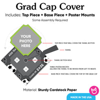 Graduation cap cover pieces included
