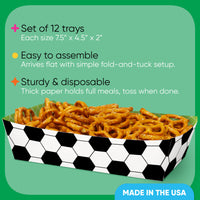 Soccer Party Paper Food Trays